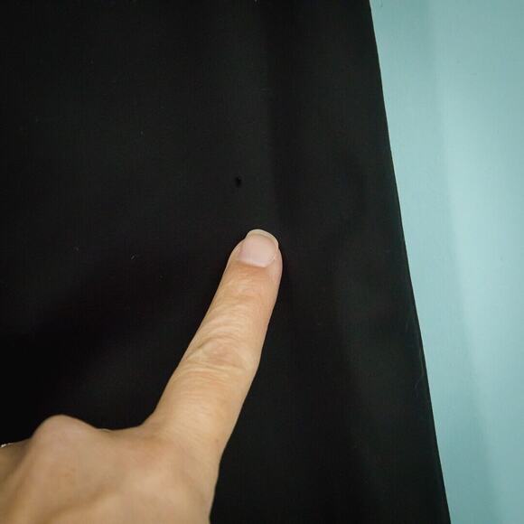 The Row Size 10 Black Crop Cropped Tapered Leg Button Zip Virgin Wool Pants - Picture 4 of 9